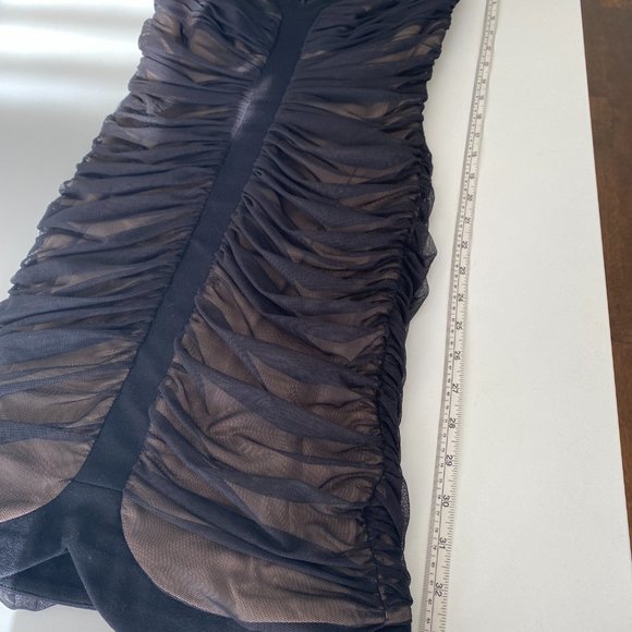 BCBG Max Azria Black Tulle  BodyCon Dress - Picture 4 of 9